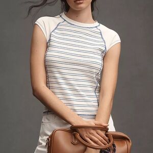 Pilcro Top-Stitch Shrunken Ringer Tee